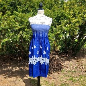 LAPIS ▪︎ Tube/Bubble Dress 👗 One Size, Royal Blue w/ Celtics pattern